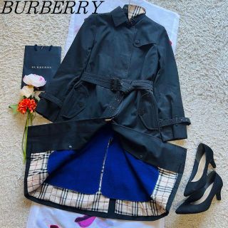 バーバリー(BURBERRY)の【良品】BURBERRY LONDON ロングトレンチコート ライナー ブラック(トレンチコート)