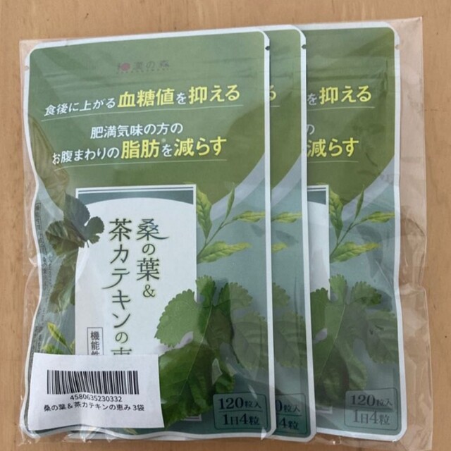 和漢の森 桑の葉＆茶カテキンの恵み 120粒入×3袋 賞味期限24年10月