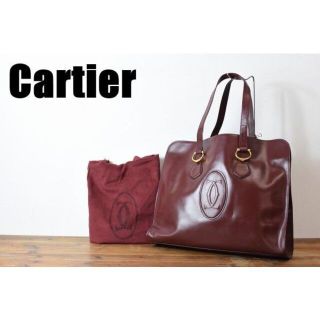 カルティエ(Cartier)のMN AD0003 高級 Cartier カルティエ レザー ロゴ 金金具(トートバッグ)