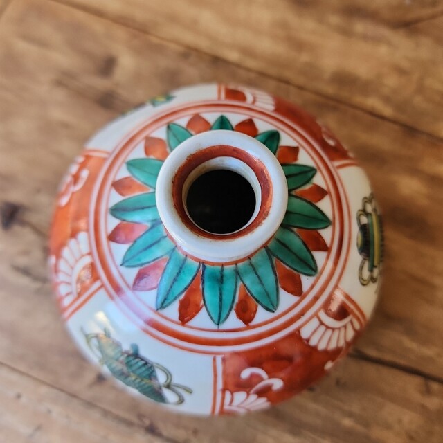 古伊万里 油壺 一輪挿し 花瓶 陶器 色絵 エンタメ/ホビーの美術品/アンティーク(陶芸)の商品写真