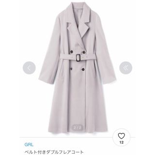 グレイル(GRL)のGRL　グレイル　ベルト付きダブルフレアコート　新品未使用(ロングコート)