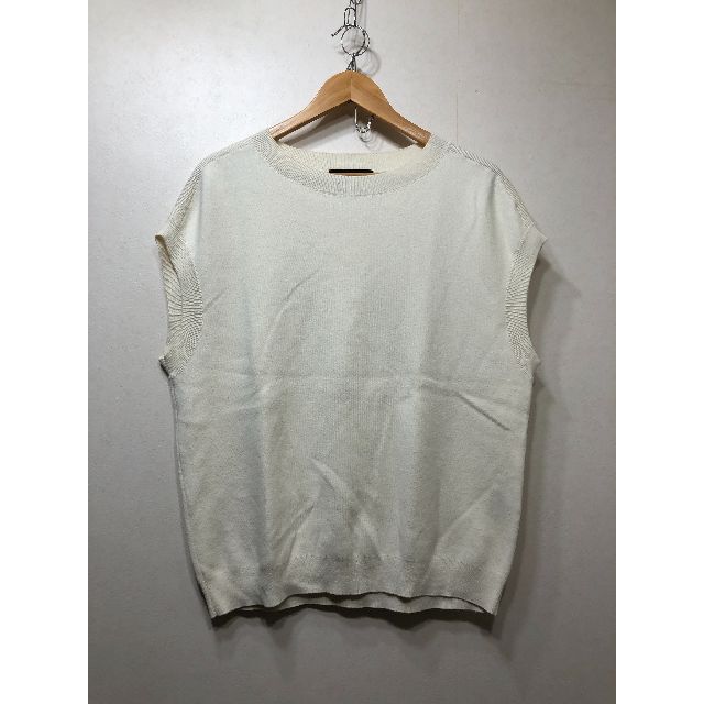 030272● CABaN カシミヤ コットン ベスト S ノースリーブ