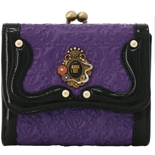 ANNA SUI　未使用がま口????折り財布　セルパンシリーズ