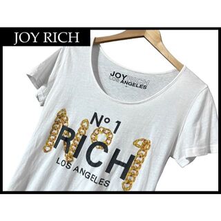 ジョイリッチ(JOYRICH)のG② ジョイリッチ ビッグ ロゴ 金 チェーン No.1 Tシャツ 白 S(Tシャツ(半袖/袖なし))