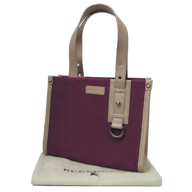 BURBERRY - 【中古】バーバリー トートバッグ キャンバス ロゴ