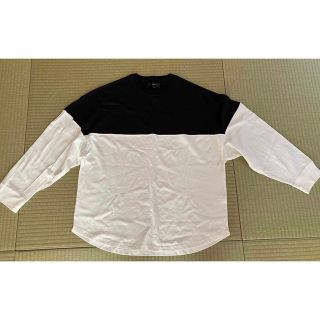 インプローブス(improves)の美品　improves 黒×白　バイカラー　ロンT 長袖　メンズ　Lサイズ(Tシャツ/カットソー(七分/長袖))