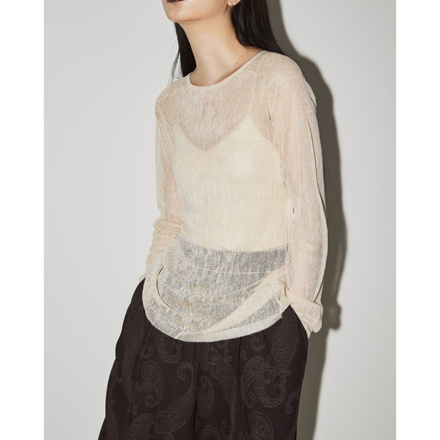 ☆新品未使用☆TODAYFUL Slit Sheer Knit クリーム - ニット/セーター