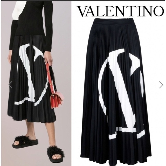 注目ショップ VALENTINO Vロゴ プリーツスカート ロングスカート 最終 注目ショップ VALENTINO Vロゴ プリーツスカート ロングスカート 最終