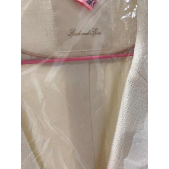Spick & Span(スピックアンドスパン)の401スピックアンドスパン、白スーツパンツ、スーツ上下セット レディースのフォーマル/ドレス(スーツ)の商品写真