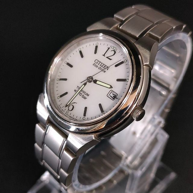 極美品【稼働品】CITIZEN シチズン アテッサ E111 ホワイト ソーラー