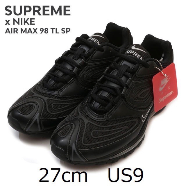 新品Supreme × Nike Air Max 98 TL Black27cm