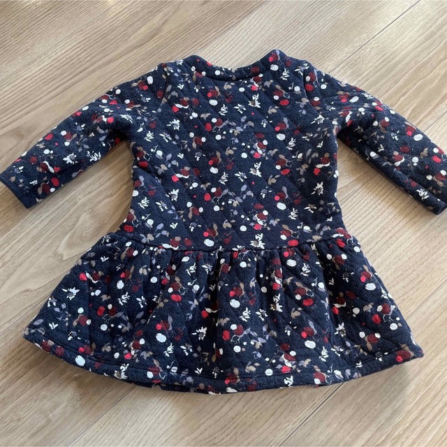 PETIT BATEAU(プチバトー)のプチバトー♡キルティングワンピース キッズ/ベビー/マタニティのベビー服(~85cm)(ワンピース)の商品写真