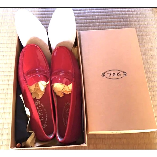 【新品】TOD'S  ドライブシューズ  赤  サイズ36(23㎝)