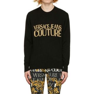 ヴェルサーチ(VERSACE)のVERSACE JEANS COUTURE ニット ブラック Lサイズ(ニット/セーター)