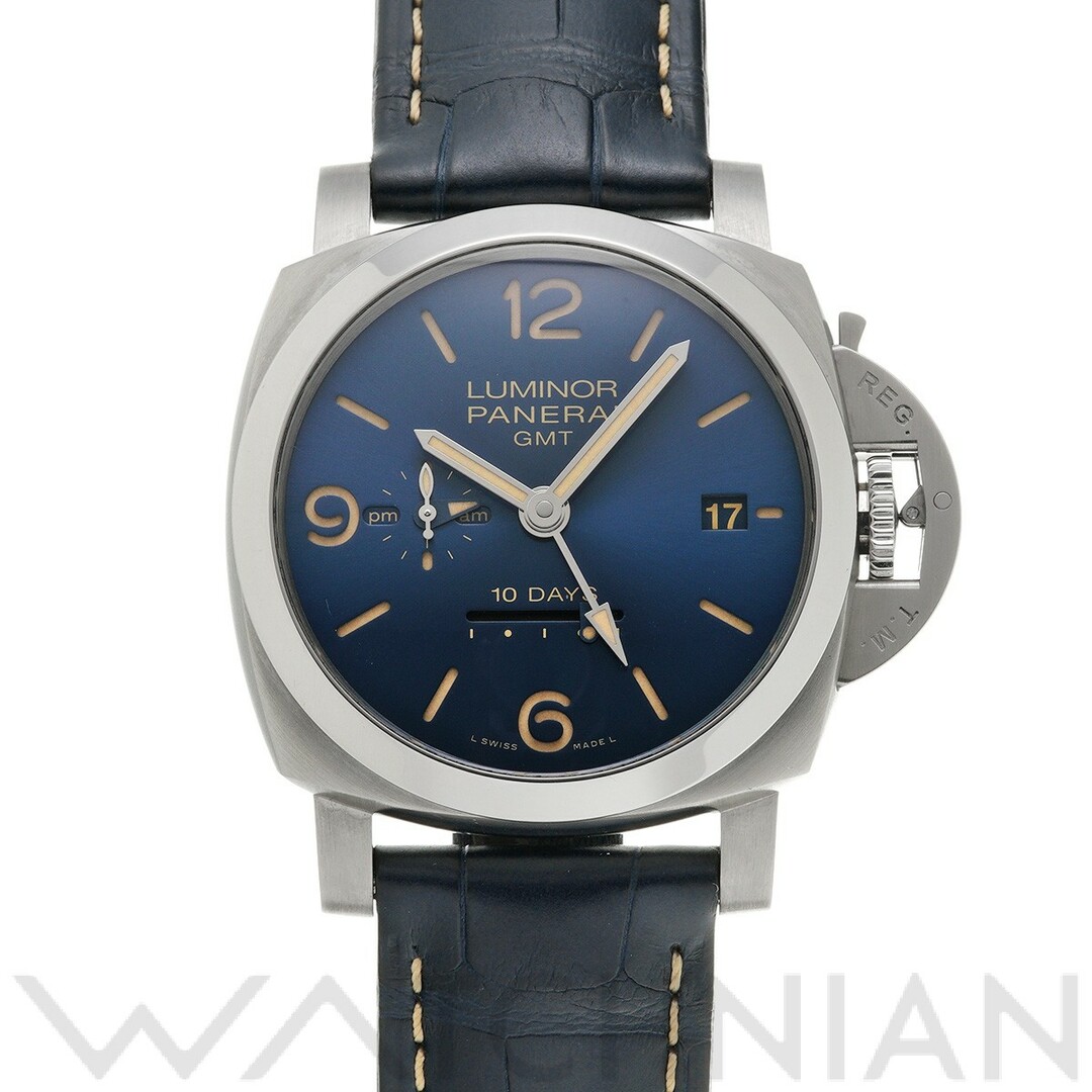 パネライ OFFICINE PANERAI PAM00986 V番(2019年製造) ブルー メンズ 腕時計