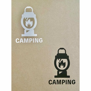 CAMPING ランタン【カッティングステッカー】(ステッカー)