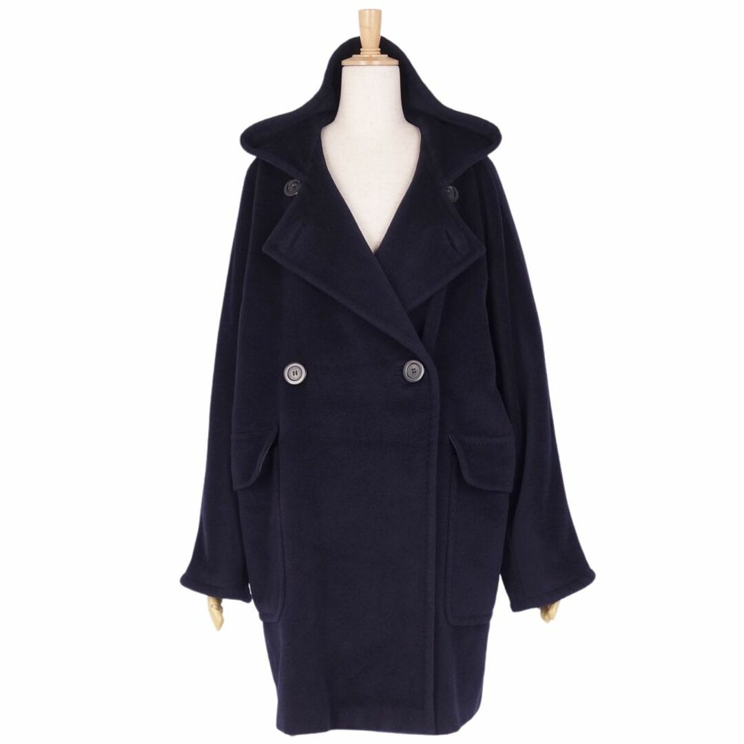 美品 マックスマーラ Max Mara コート 白タグ フード付き ダブル 美品 マックスマーラ Max Mara コート 白タグ フード付き ダブル