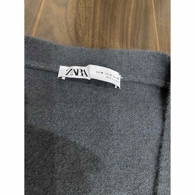 ZARA(ザラ)のZARA ソフトニットカーディガン ブルーグレー レディースのトップス(カーディガン)の商品写真