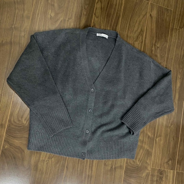 ZARA(ザラ)のZARA ソフトニットカーディガン ブルーグレー レディースのトップス(カーディガン)の商品写真