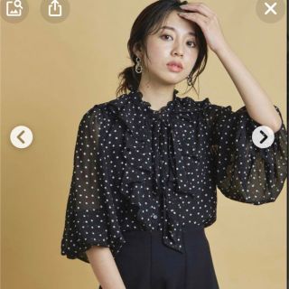 JUSGLITTY(ドット ・ シャツ/ブラウス(長袖/七分))のフリマ JUSGLITTY(ドット ・ シャツ/ブラウス(長袖/七分))のフリマ