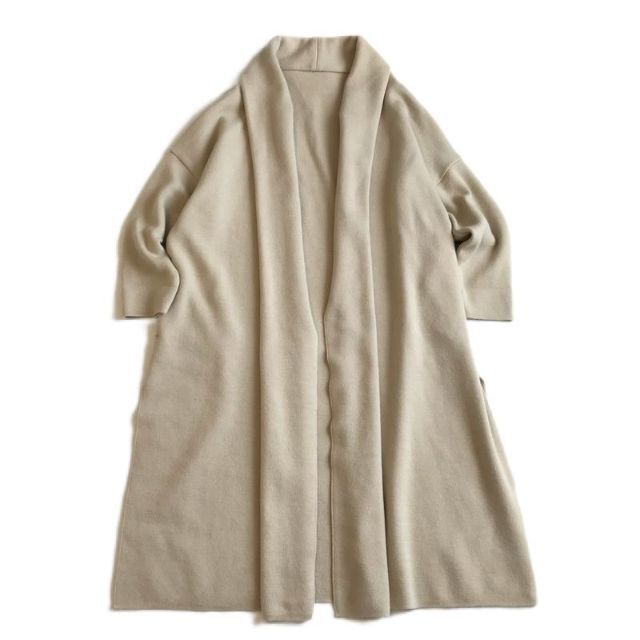 未使用品 MUSE ドゥーズィエムクラス スムースニットガウンコート