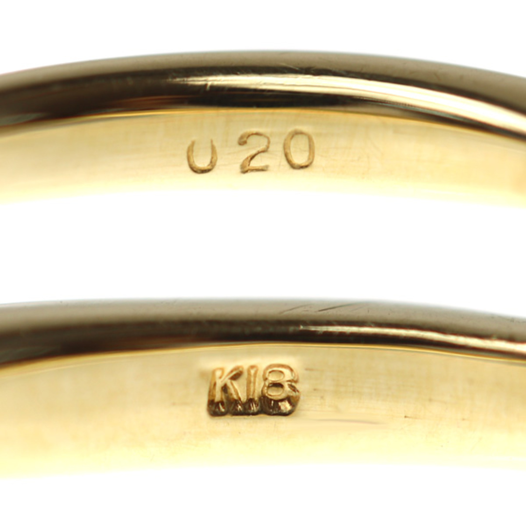 K18YG イエローゴールド リング・指輪 ダイヤモンド0.2ct 10.5号 2.5g レディース【中古】 レディースのアクセサリー(リング(指輪))の商品写真