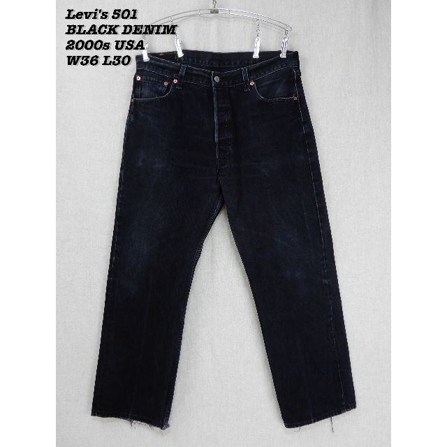 LeviLevi's 501 BLACK JEANS USA 2000s W36 L30