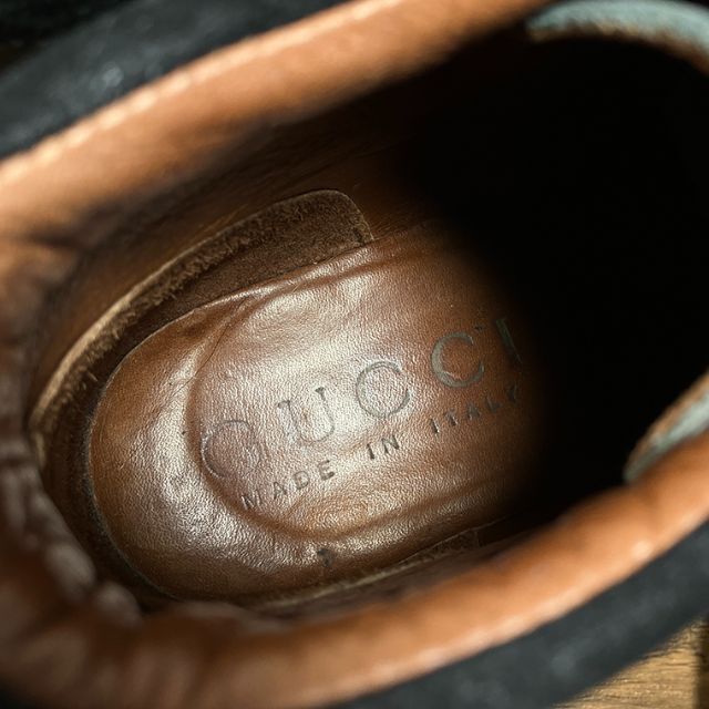 GUCCI グッチ レースアップ レザー ショートブーツ ブラック 37 2022年