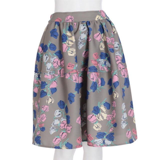 dazzlin(ダズリン)のdazzlin チューリップ膝丈切替スカート(カーキ) レディースのスカート(ひざ丈スカート)の商品写真