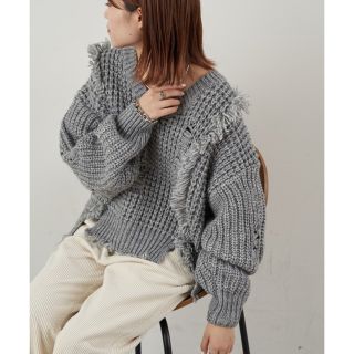 チャオパニックティピー(CIAOPANIC TYPY)のCIAOPANIC TYPY ワッフル編みダメージニット 新品 todayful(ニット/セーター)