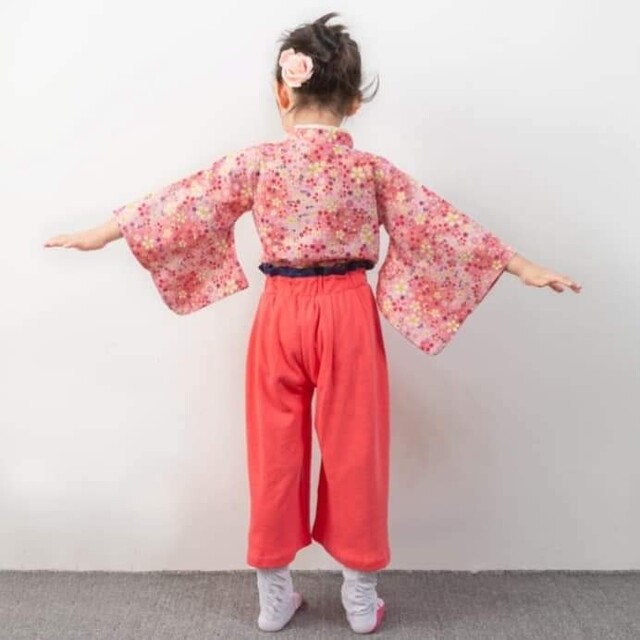 新品 七五三 着物 袴 セパレート 100 ピンク 桜柄 女の子 フォーマルa