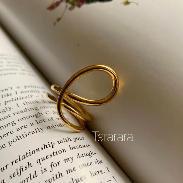 ●stainless Round＆Round ring●金属アレルギー対応 レディースのアクセサリー(リング(指輪))の商品写真