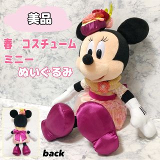 ミニーマウス(ミニーマウス)の【美品】ディズニー　ミニー　ぬいぐるみ　ミニスタ　春(キャラクターグッズ)