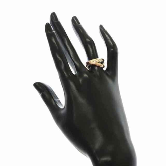 カルティエ Cartier トリニティ #53 リング MM K18 YG WG PG 3連