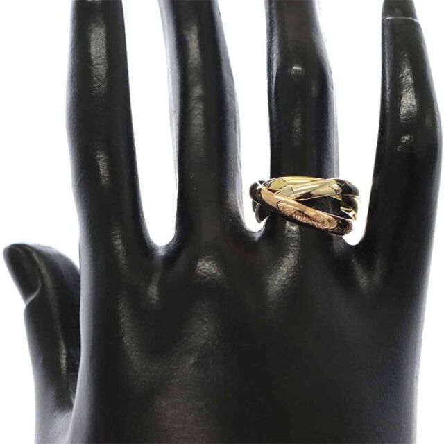 カルティエ Cartier トリニティ #53 リング MM K18 YG WG PG 3連