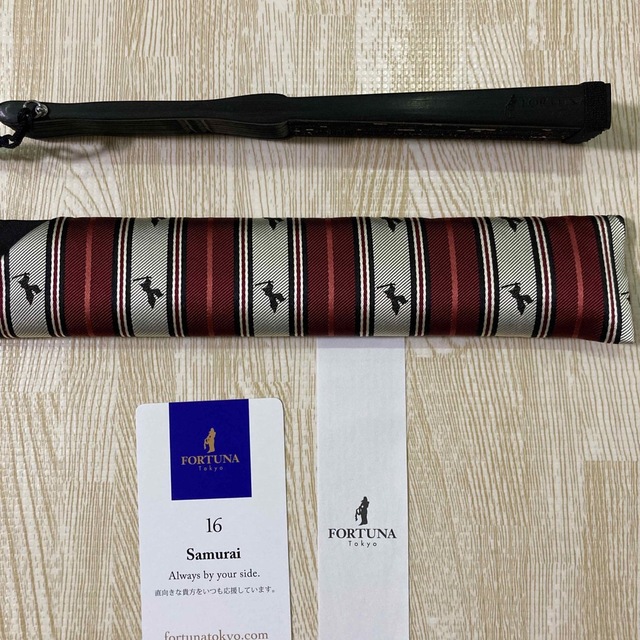 西陣(ニシジン)の高級 西陣織 シルク扇子 サムライ 赤 16 京扇子 扇子袋セット メンズのアクセサリー(その他)の商品写真
