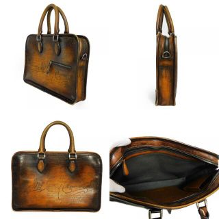 Berluti - ベルルッティ アンジュール スモール スクリットレザー