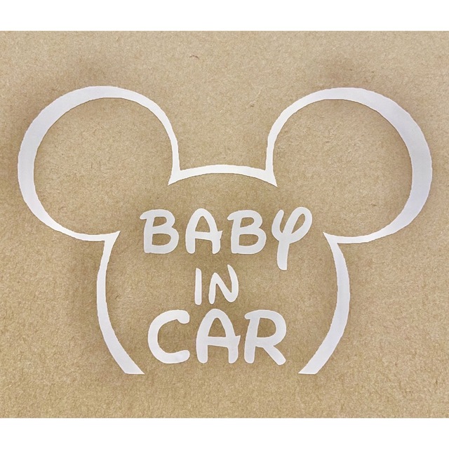BABY IN CAR ベビーインカー【カッティングステッカー】 自動車/バイクのバイク(ステッカー)の商品写真