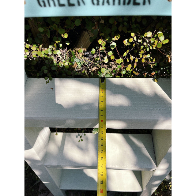 ハンドメイド☆　ラダーシェルフ　ガーデニングラック　ガーデンラダー　木製はしご ハンドメイドのフラワー/ガーデン(その他)の商品写真
