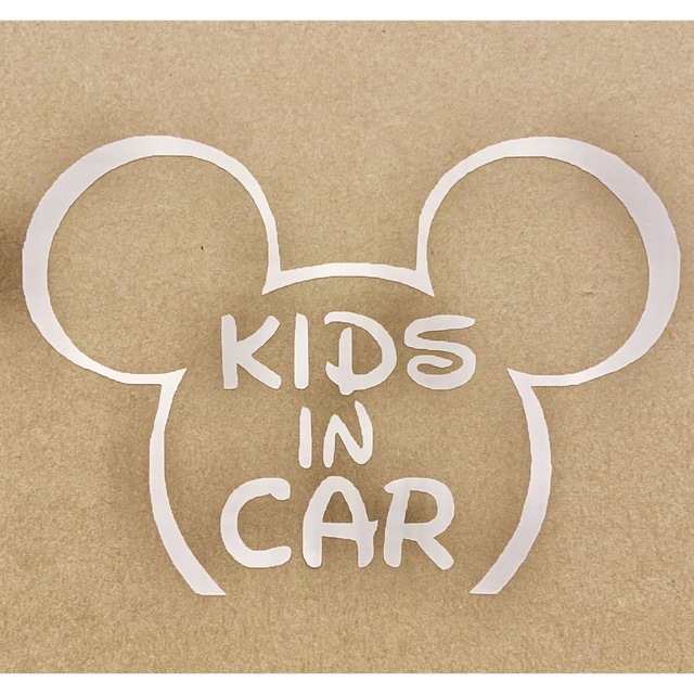 KIDS IN CAR キッズインカー【カッティングステッカー】 自動車/バイクのバイク(ステッカー)の商品写真