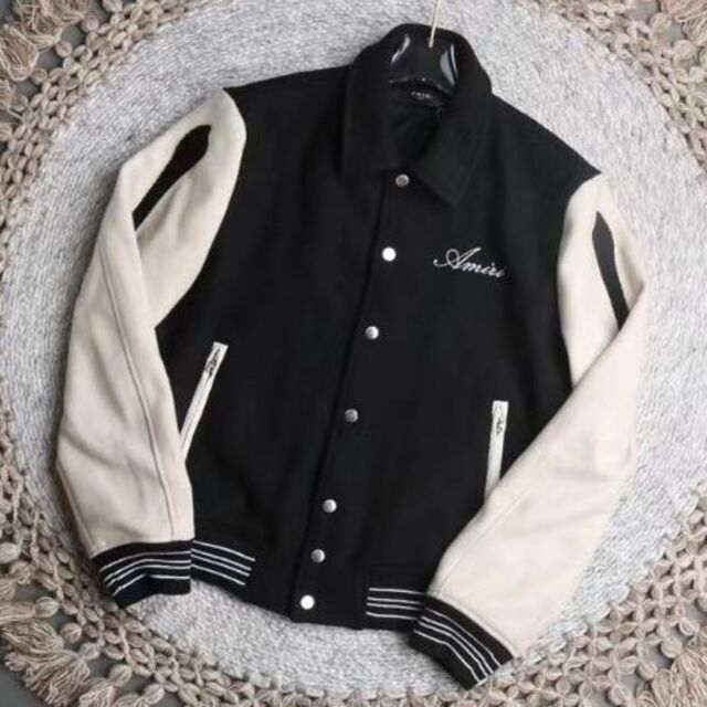 大人気新品 AMIRI JACKET VARSITY PRINT BONES AMIRI - レザー
