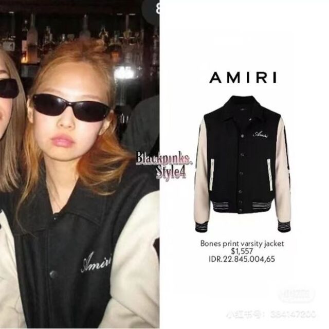 大人気新品 AMIRI JACKET VARSITY PRINT BONES AMIRI - レザー