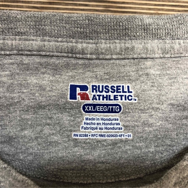 90s RUSSELL ATHLETIC パーカー 無地 濃紺 カニエウエスト