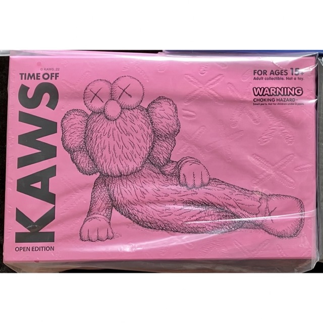 ベアブリック新品未開封　KAWS TIME OFF PINK