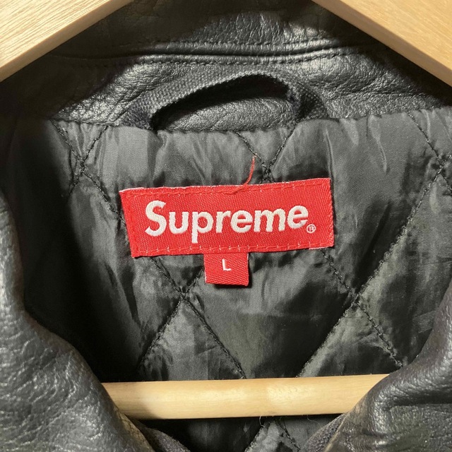 supreme Leather Collar Work Jacket