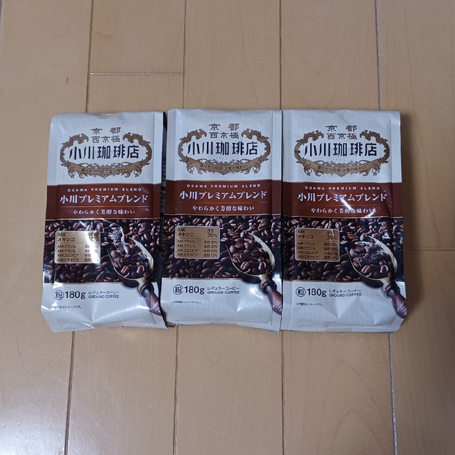 小川珈琲(オガワコーヒー)の小川珈琲　小川プレミアムブレンド(粉) 3袋 食品/飲料/酒の飲料(コーヒー)の商品写真