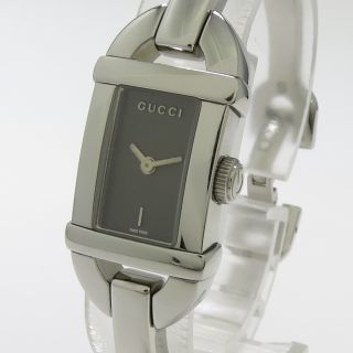 グッチ(Gucci)のGUCCI バングルウォッチ レディース 腕時計 クオーツ SS グレー文字盤(ブレスレット/バングル)