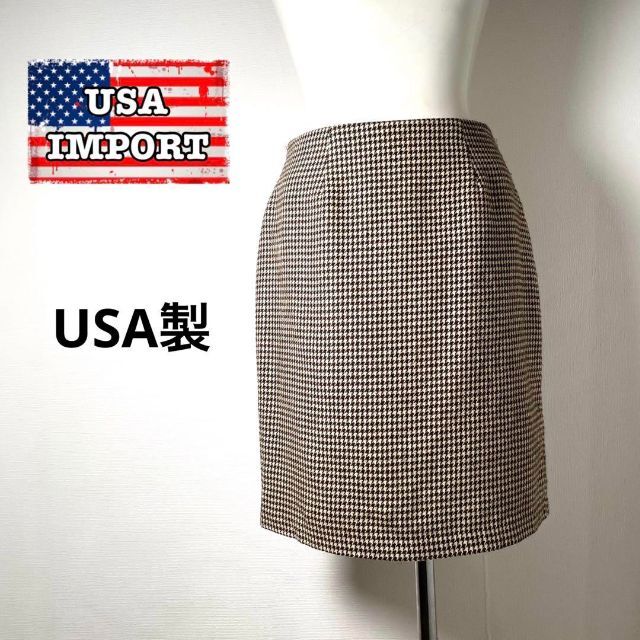 ロンドンガール❗️アメリカ古着超美品裏地付ミニタイトスカート