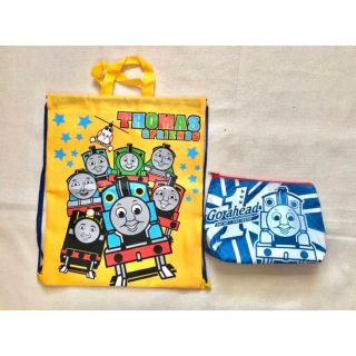 トーマス(THOMAS)のトーマス　簡易リュック＆ポーチ　2つセット(リュックサック)