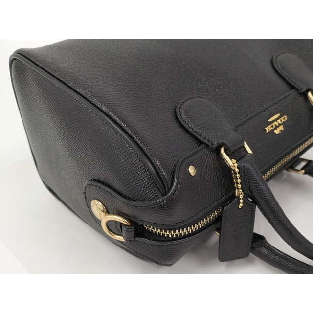 COACH - COACH ボストンバッグ ミニ サッチェル レザー ブラック COACH - COACH ボストンバッグ ミニ サッチェル レザー ブラック